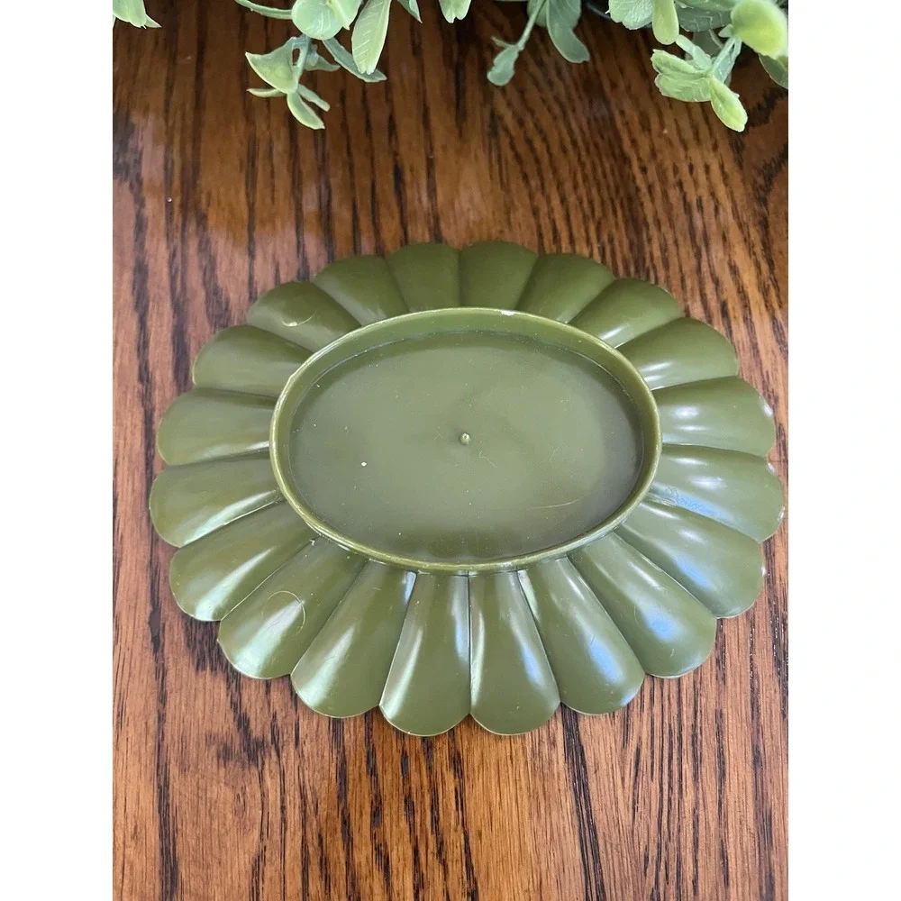 Vintage Soap Dish Tray Avocado Green 1960s Retro USA Bathroom Kitchen